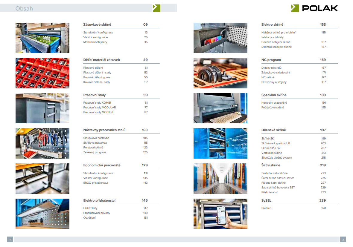 Dílenský nábytek katalog POLAK CZ 2025